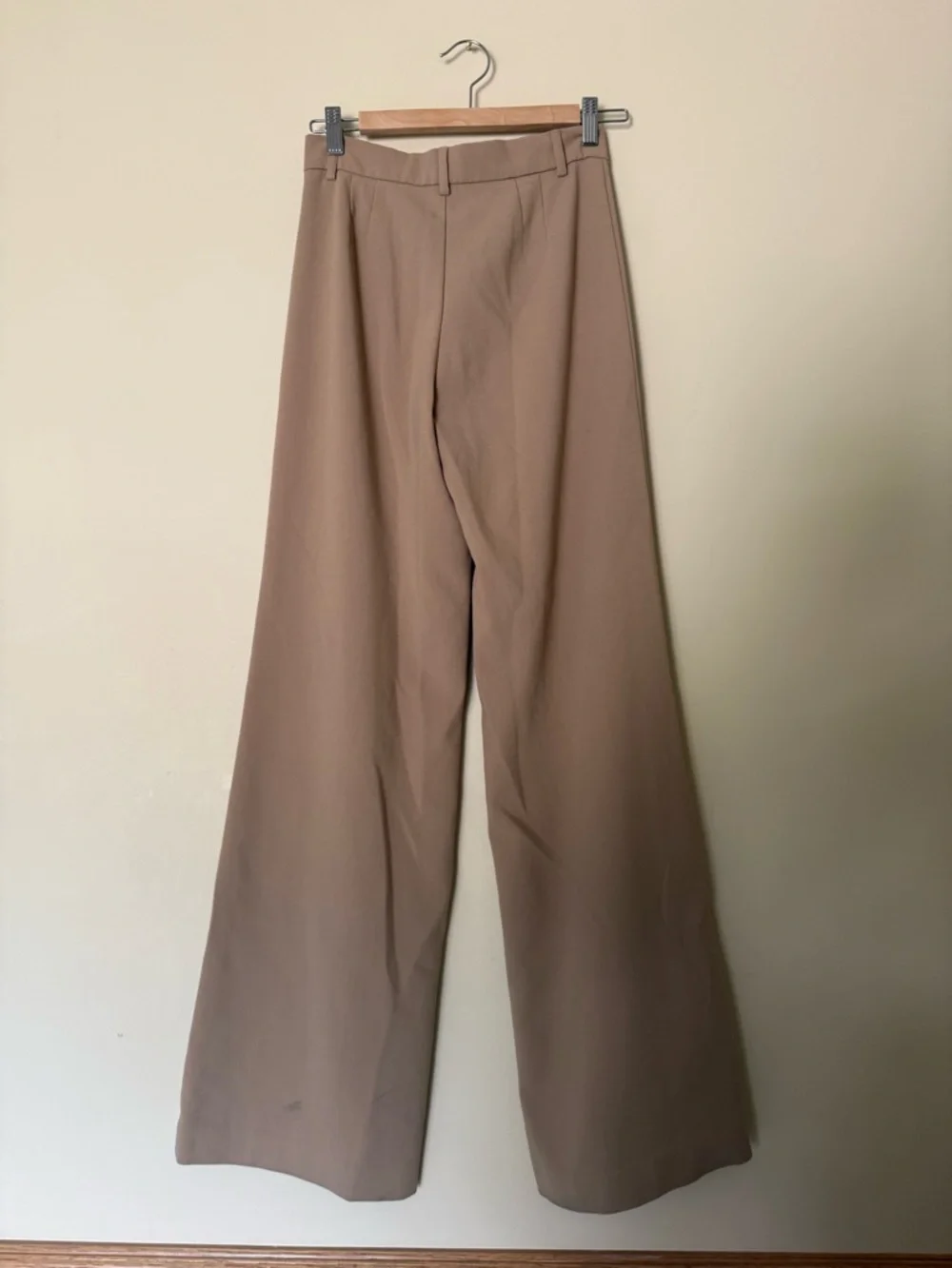 Zara Wide Leg Camel Trousers